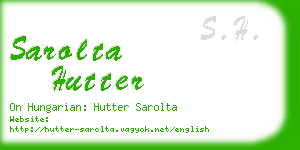 sarolta hutter business card